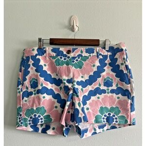 Boden Womens shorts Size 14 R Stretch High Waist Pockets Floral Preppy Chino